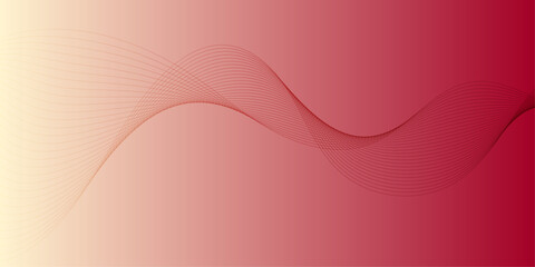 A smooth, red gradient background with flowing, delicate lines, adding an elegant touch. The design creates a sense of movement and visual interest.
