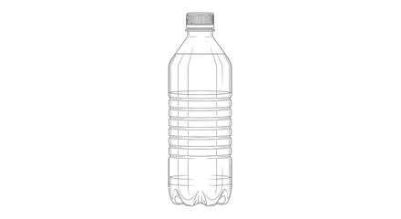 Plastic Water Bottle Icon – Hydration, Container & Drink Packaging Symbol