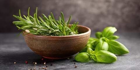 Aromatic rosemary harvesting experience vibrant kitchen culinary photography modern marble countertop close-up view freshness concept