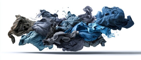 Creative Concept of Tornado of Laundry in High Fidelity Visuals
