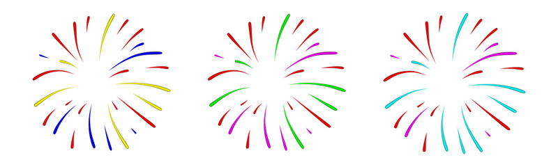 colorful fireworks. New Year's celebrations