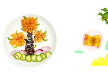 Creative Chrysanthemum Potato Food Art - Chinese Cuisine Plating