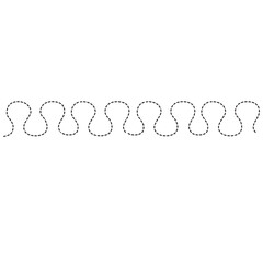 Obraz premium Unique dotted omega shape adds distinctive flair to labels, icons, or editorial layouts with symbolic geometric style