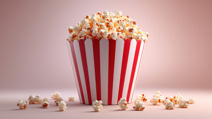 Freshly Popped Gourmet Popcorn in Classic Red and White Container