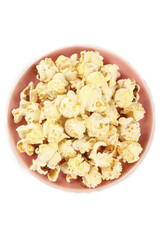 Popcorn in Pink Bowl - Fresh Indoor Casual Snack