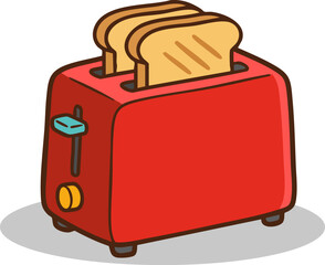 Vector illustration of a toaster.
