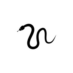 Snake silhouette vector icon