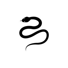 Snake silhouette vector icon