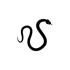 Snake silhouette vector icon