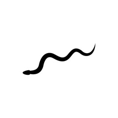 Snake silhouette vector icon