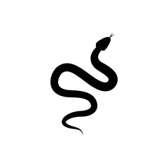 Snake silhouette vector icon