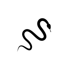 Snake silhouette vector icon