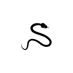 Snake silhouette vector icon
