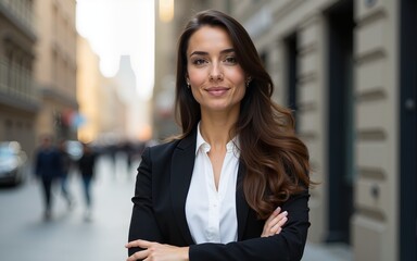 Series of a business woman in the city. High quality