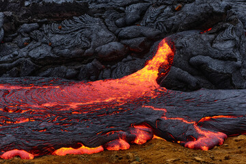 Lava flow at Fagradalsfjall