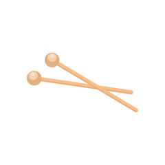 Xylophone sticks vector illustration