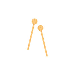 Xylophone sticks vector illustration