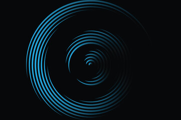 dark blue radial spiral pattern for icon, badge, logo, tag, label. dark blue modern art