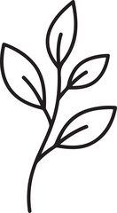 &ldquo;Minimal Layered Botanical Stems Icon 