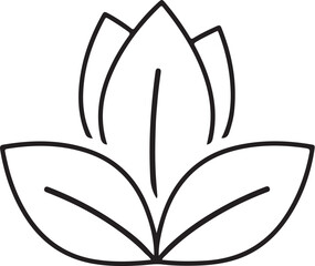 &ldquo;Minimal Layered Botanical Stems Icon 