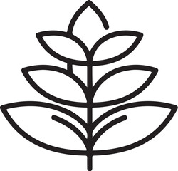 &ldquo;Minimal Layered Botanical Stems Icon 