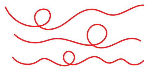 Red thread icon isolated on white background.