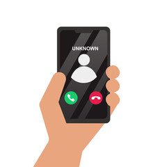 Unknown Caller ID Illustration Icon