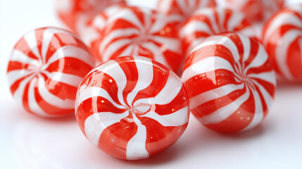 Colorful Swirled Peppermint Candies for Festive Holiday Celebrations