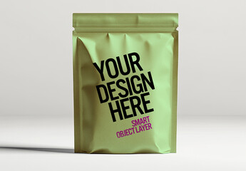 Mock up of a foil craft food bag 