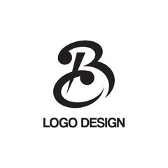 b logo design template
