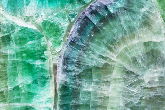 Green Fluorite precious stone, natural texture as part of unique interior.