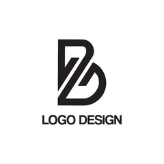 b minimalist logo design template