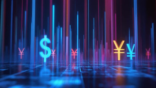 &yen;と$のモーショングラフィック