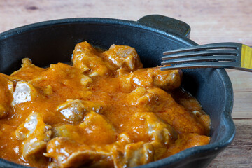 Hungarian chicken gizzard stew