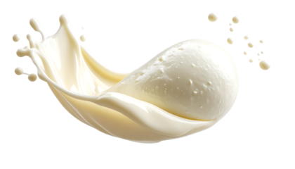 とろけるモッツァレラの伸びを強調したクリーミーな質感表現｜背景なし・透過PNG・コピースペース