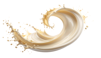 オーツフォームのやさしい渦が際立つナチュラルテクスチャ｜背景なし・透過PNG・コピースペース