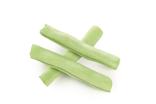Fresh Green Bean Pods on White Background - Healthy Vegetables