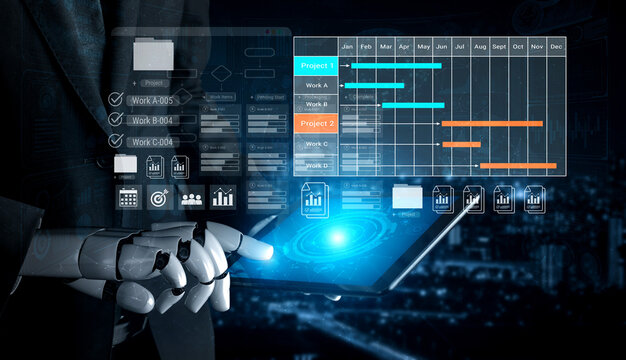 AI automating project scheduling and workflow tracking, optimizing business efficiency and coordination through data-driven dashboards Parse