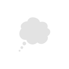 Thinking cloud icon. Speak bubble text. Thought bubble icon. Vector illustration.