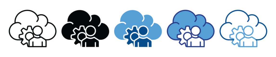 System Administrator icon set multiple style collection