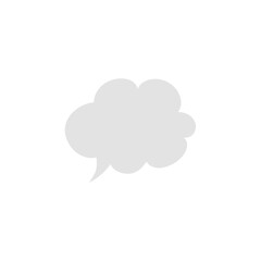 Thinking cloud icon. Speak bubble text. Thought bubble icon. Vector illustration.