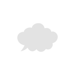 Thinking cloud icon. Speak bubble text. Thought bubble icon. Vector illustration.