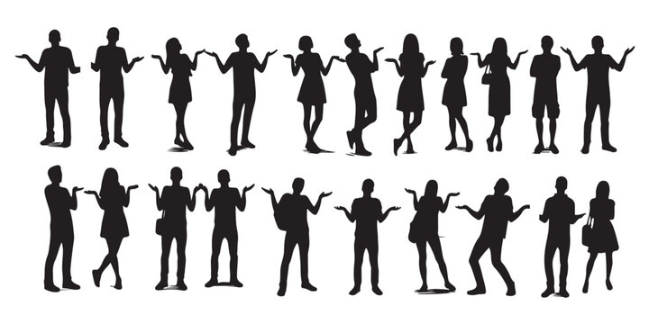 silhouettes of wondering person illustration 