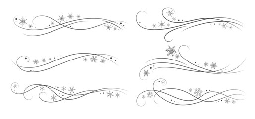 snow wind doodle illustration flakes swirl blizzard wavy