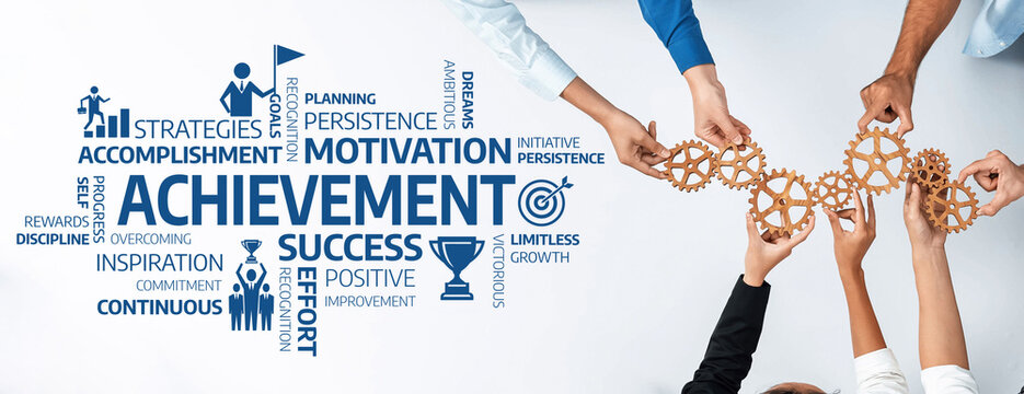 This image showcases teamwork and motivation through hands connecting gears, symbolizing achievement and success in professional settings, representing growth and collaboration. Amity