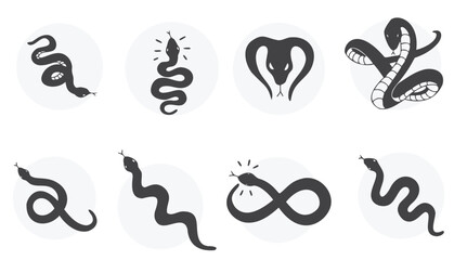 Snake Colorless element set illustration