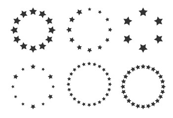 simple circular star icon on white background