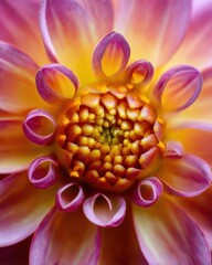 close up of dahlia flower