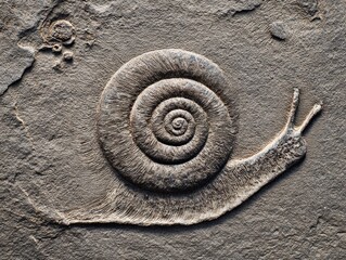 snail shell on wood background