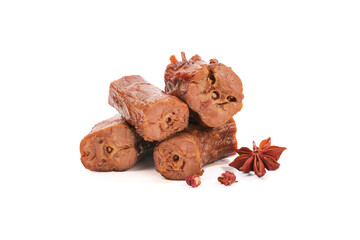 Roasted Duck Neck Appetizer with Star Anise and Spices Traditional Asian Delicacy